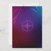 Laser Label Verjaardagsuitnodiging Neonlaser uitno Kaart (Achterkant)