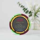 Laser Neon Lights verjaardag Kaart (Staand voorkant)