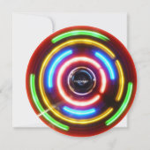 Laser Neon Lights verjaardag Kaart (Achterkant)