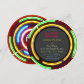 Laser Neon Lights verjaardag Kaart (Voorkant / Achterkant)