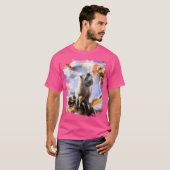 Laser Ogen Ruimte Kip Kat Llama Dinosaurus T-shirt (Voorkant volledig)