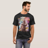 Laser Ogen Ruimtebebaarde Dragon Cat Sloth Llama T-shirt (Voorkant volledig)