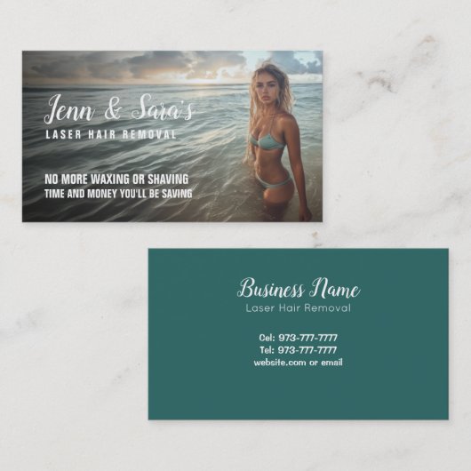 Laser ontharing visitekaartjes (Voorkant / Achterkant)