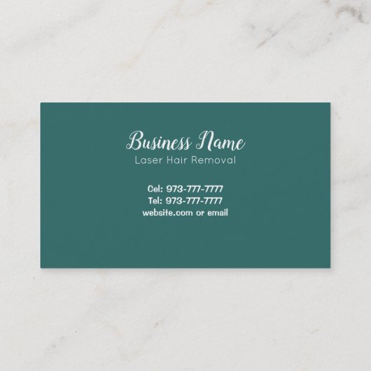 Laser ontharing visitekaartjes (Achterkant)