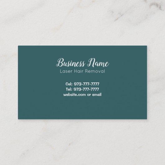 Laser ontharing visitekaartjes (Achterkant)