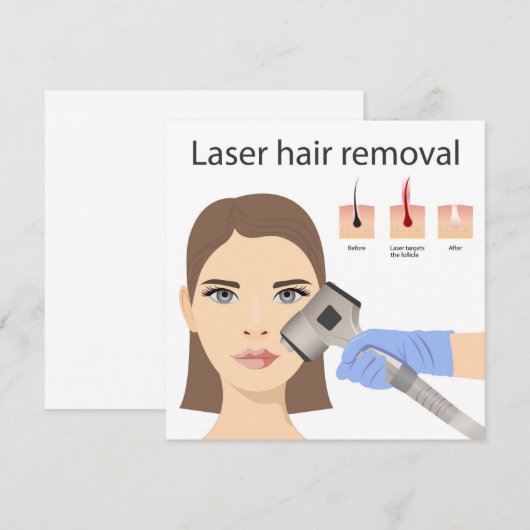 Laser ontharingsstructuur notitiekaartje (Voorkant / Achterkant)