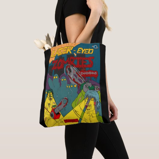 Laser-oyed Zombies met Chainsaws-Canvas tas (Dichtbij)