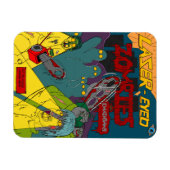 Laser-oyed Zombies met kettingzagen Magnet Magneet (Horizontaal)