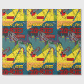 Laser-oyed Zombies met kettingzagen (wrapppapier) Cadeaupapier (Vlak)