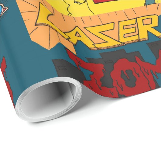 Laser-oyed Zombies met kettingzagen (wrapppapier) Cadeaupapier (Rol Hoek)