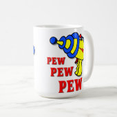 Laser Pistool Pew Pew Pew Funny Mug Koffiemok (Voorkant rechts)
