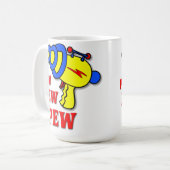 Laser Pistool Pew Pew Pew Funny Mug Koffiemok (Voorkant links)