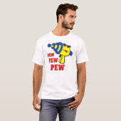 Laser Pistool Pew Pew Pew Funny T-Shirt (Voorkant volledig)