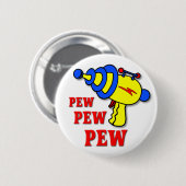 Laser Pistool Pew Pew Pew Grappige Knop Badge Ronde Button 5,7 Cm (Voorkant /achterkant)
