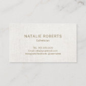 Laser Remedy Beauty Esthetician Gold Typography Visitekaartje (Achterkant)