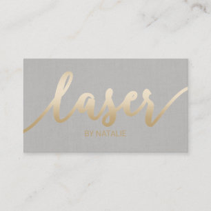 Laser Remedy Beauty Esthetician Gold Typography Visitekaartje