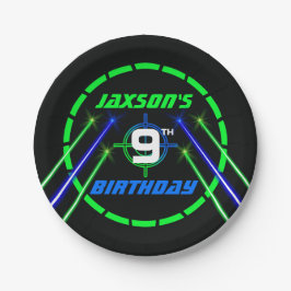 Laser Tag Birthday Party Food Papieren Bordje