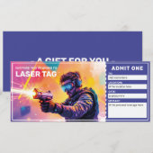 Laser Tag Cadeaubon Kaart (Voorkant / Achterkant)