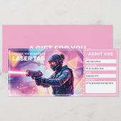 Laser Tag Cadeaubon Kaart (Voorkant / Achterkant)