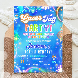 Laser Tag Feest Neon Lasergame Glow Jongens Verjaa Kaart
