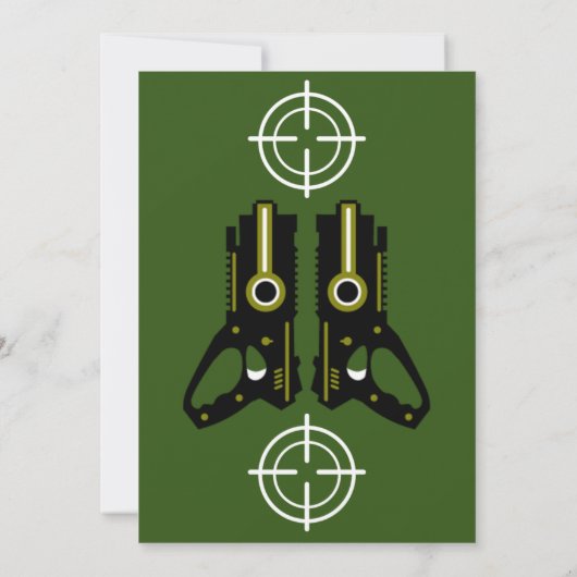 Laser Tag Feest Uitnodiging (Achterkant)