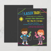 Laser Tag Kinderverjaardagsfeest Uitnodigingen (Voorkant / Achterkant)