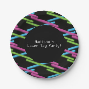 Laser Tag Neon Balken Glow Feest Fun Meisjes Verja Papieren Bordje