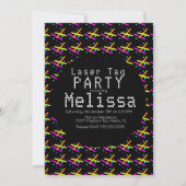 Laser Tag Neon Gloeiende Donkere Confetti Unisex Kaart (Voorkant)