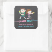 Laser Tag Spel Kinderen Bedankt Stickers (Tas)