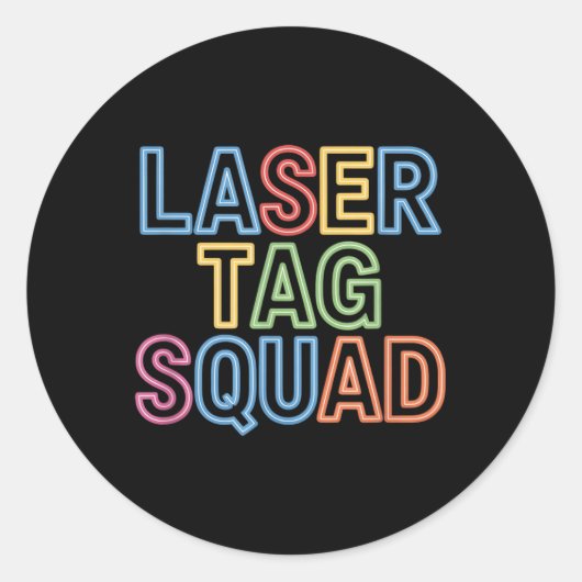 Laser Tag Squad Laser Tag Modus Ronde Sticker (Voorkant)