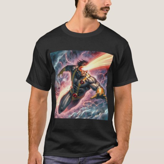 Laser Vision het vermogen van Cyclops cadeau grapp T-shirt (Voorkant)