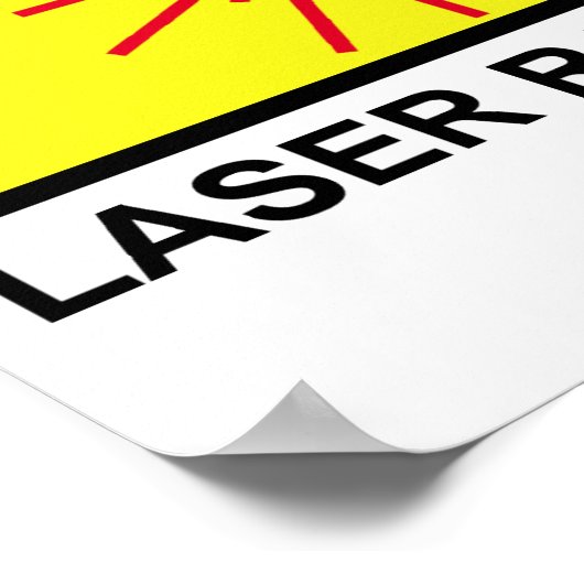 LASER-waarschuwing Poster (Hoek)