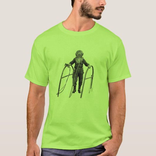 laserduiker met Mark V Diving Helmet T-shirt (Voorkant)