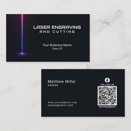 Lasergravure Etsen Snijden Visitekaartje (Voorkant / Achterkant)