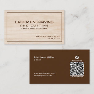 Lasergravure Etsen Snijden Visitekaartje
