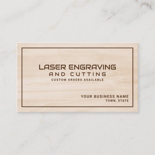 Lasergravure Etsen Snijden Visitekaartje (Voorkant)