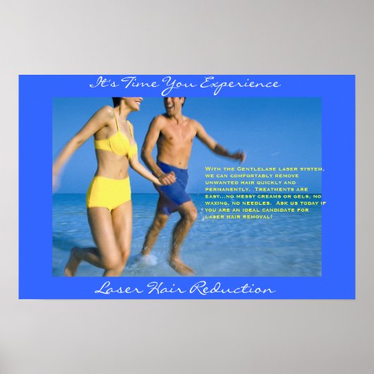 Laserhaarmarketing, paren draaien poster (Voorkant)