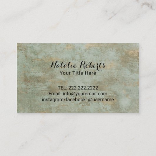 Laserhaarverwijdering Huidverzorger Salon Gold en Visitekaartje (Achterkant)