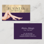 Laserhaarverwijdering Huidverzorger Zout Paars en  Visitekaartje (Voorkant / Achterkant)