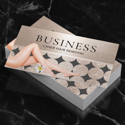 Laserhaarverwijdering Huidverzorging Moderne goudz Visitekaartje