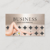Laserhaarverwijdering Huidverzorging Moderne goudz Visitekaartje (Voorkant)