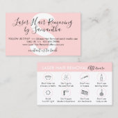 Laserhaarverwijdering Nazorginstructies Visitekaartje (Voorkant / Achterkant)