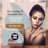 Laserhaarverwijderingsservices bewerkbaar venster raamsticker (Vel 2)