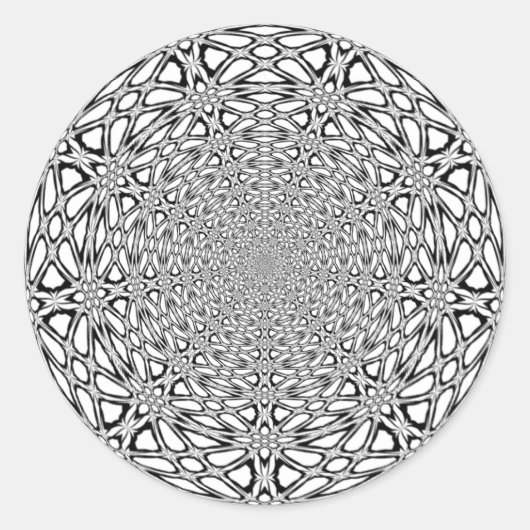Laserhout Ronde Sticker (Voorkant)