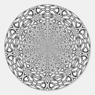 Laserhout Ronde Sticker