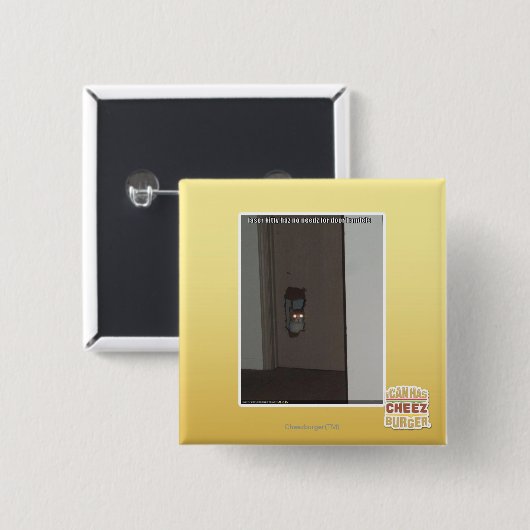 LaserKat Vierkante Button 5,1 Cm (Voorkant /achterkant)
