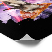 Laserkatten Pizza-Katten Poster (Hoek)