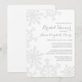 Laserknippen Zilveren Snowflakes Winter Vrijgezell Kaart (Voorkant / Achterkant)