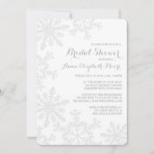 Laserknippen Zilveren Snowflakes Winter Vrijgezell Kaart (Voorkant)