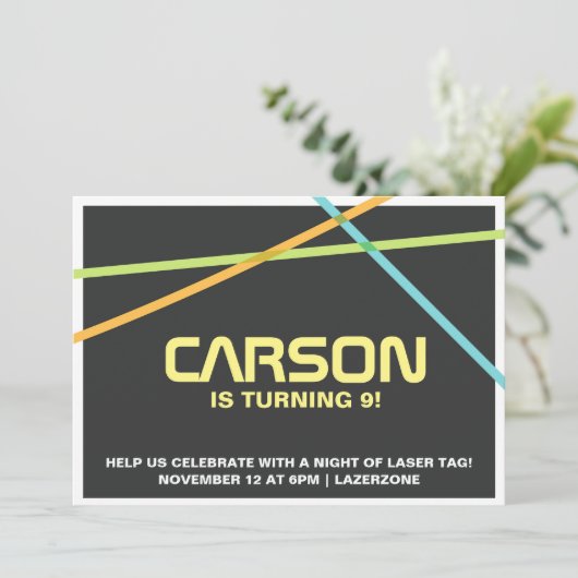 LaserLabel Uitnodigen Kaart (Staand voorkant)